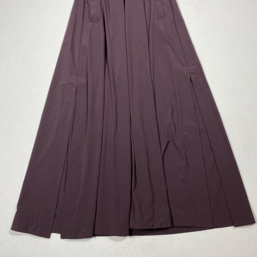 Athleta Mara Maxi Button Down Athleisure Travel Dress in wild raisin size large - Picture 6 of 16